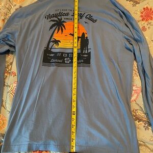 Nautica Blue Long Sleeve Surf Tee